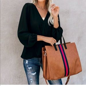 New Vici Collection Tan Royce Tote Bag